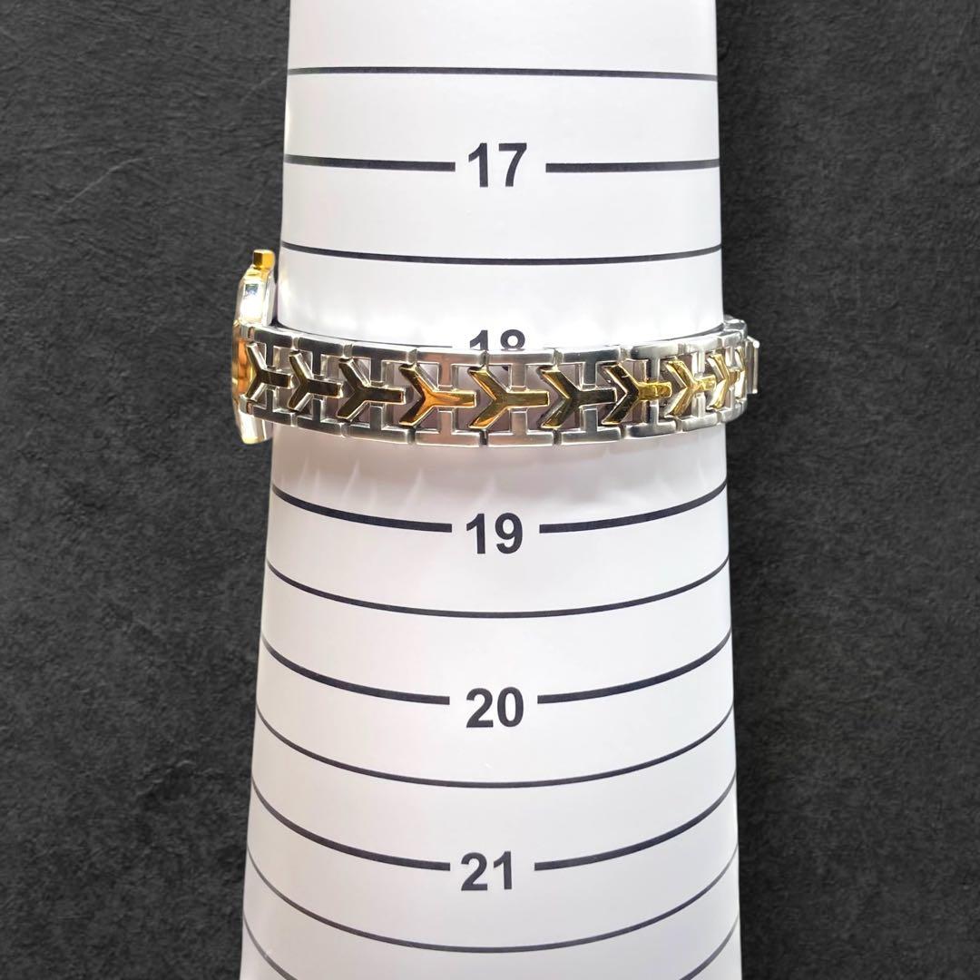 稼動品 イヴサンローラン YSL オクタゴン クォーツ腕時計 コンビ 256