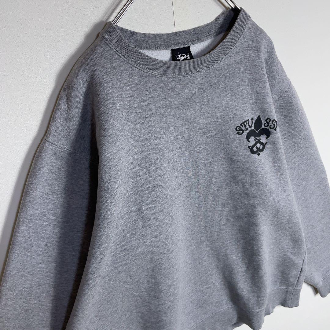 【超希少】ステューシー スウェット 90s バックでかプリント 人気Lサイズ