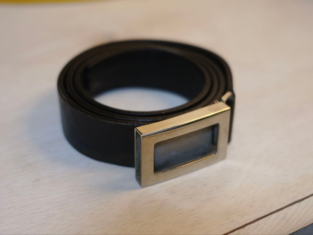 小物 Prada archive leather square belt