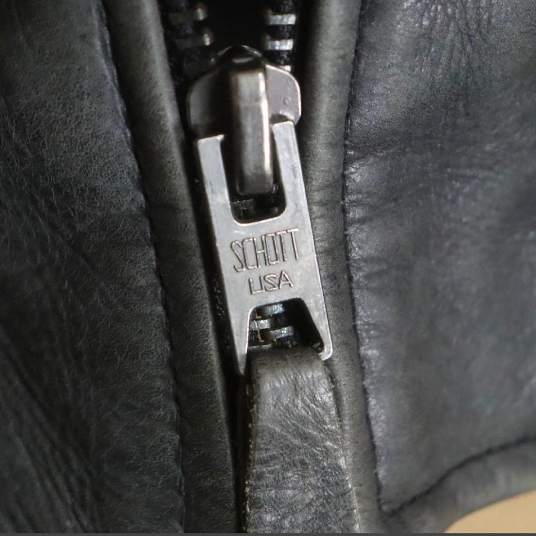 Schott ショット 本革 レザーフライトジャケット シングルライダース