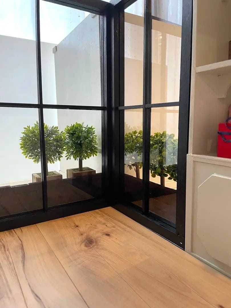 ドールハウス　撮影背景ボード　ハンドメイド☆ ルーム＆チェア＆シェルフ家具