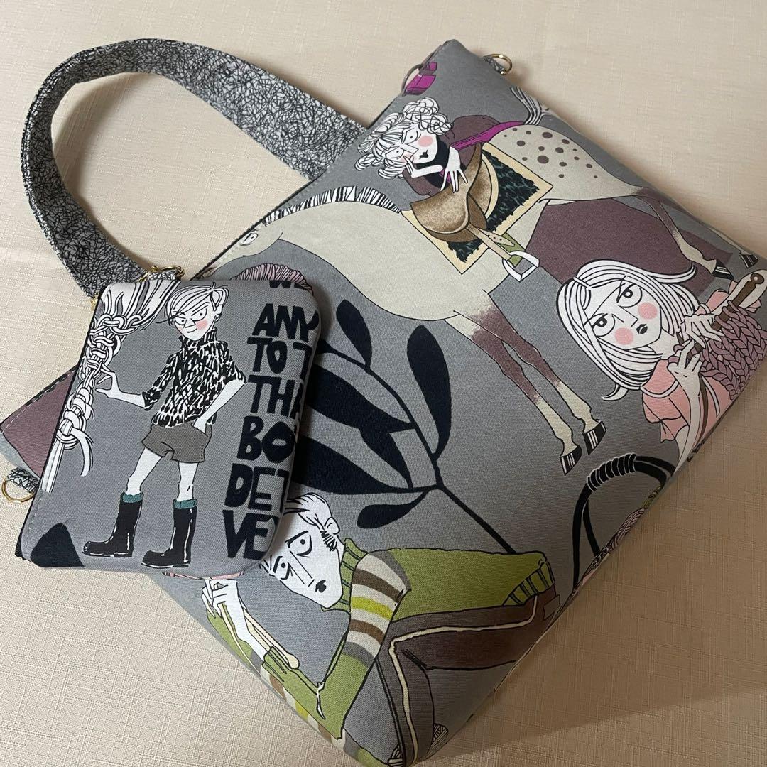 ♡hexグレーで2個♡ハンドメイド　アレキサンダーヘンリー