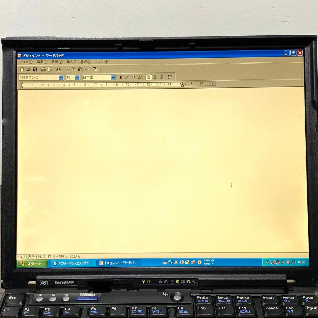 Windowsノート本体 Lenovo ThinkPad X61 Core2 WinXP Pro SP3