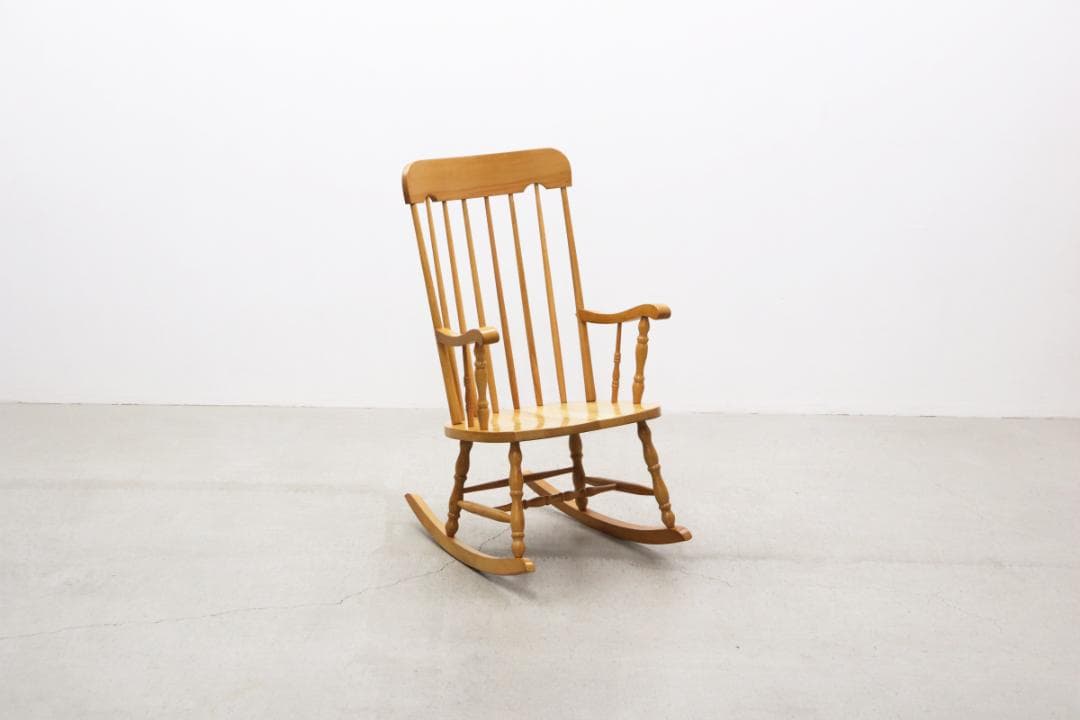 レトロ ロッキングチェア ビーチ材 揺り椅子 ラウンジ ナチュラル ヴィンテージ