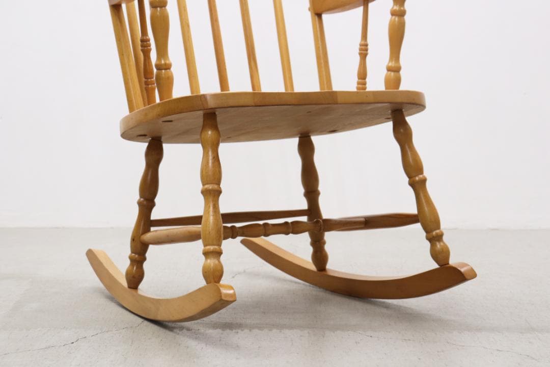 レトロ ロッキングチェア ビーチ材 揺り椅子 ラウンジ ナチュラル ヴィンテージ