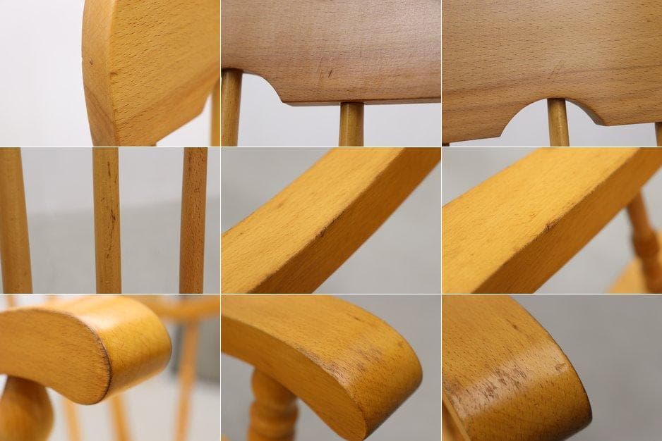 レトロ ロッキングチェア ビーチ材 揺り椅子 ラウンジ ナチュラル ヴィンテージ