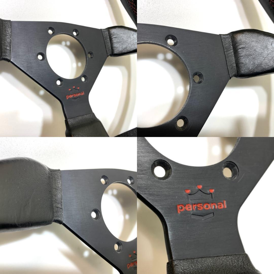 パーソナル グリンタ 35パイ 当時物 ブラックレザー ステアリング