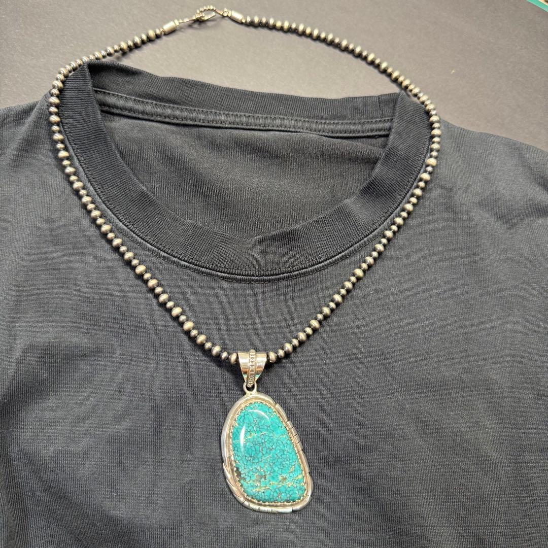 【80年代 巨大 ターコイズマウンテン】ネックレストップ