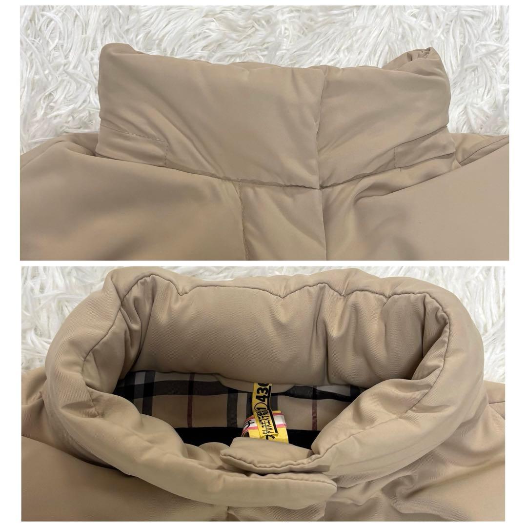 バーバリーロンドン ダウンコート ノバチェック フード収納 2WAYベージュ M