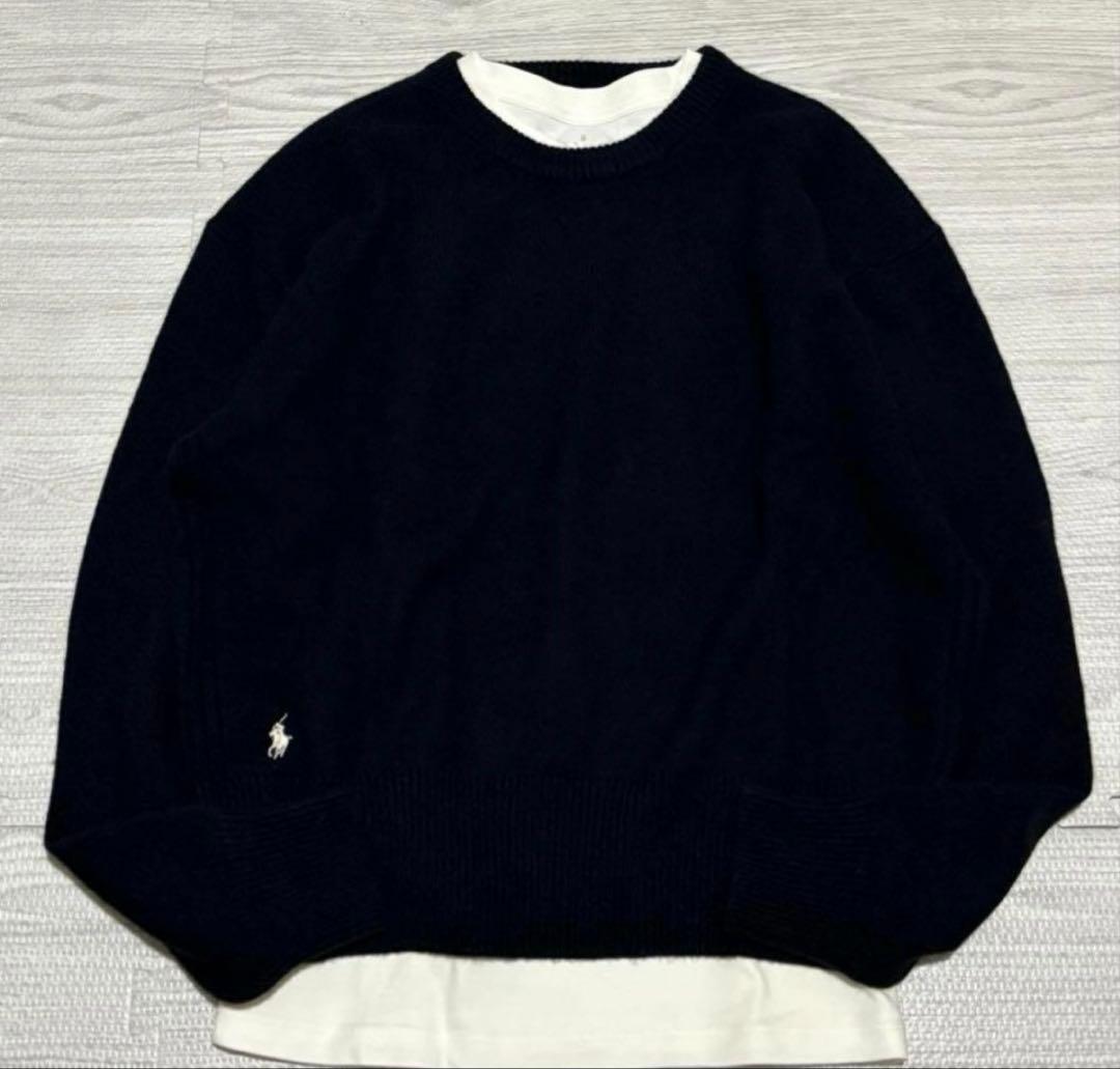 冬物処分　実寸確認要　未使用　PRL ウールカシミヤセーターMオーバーサイズ