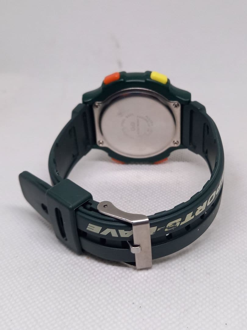 CITIZEN 【1/100クロノグラフ】デジタル Q＆Q グリーン　レア