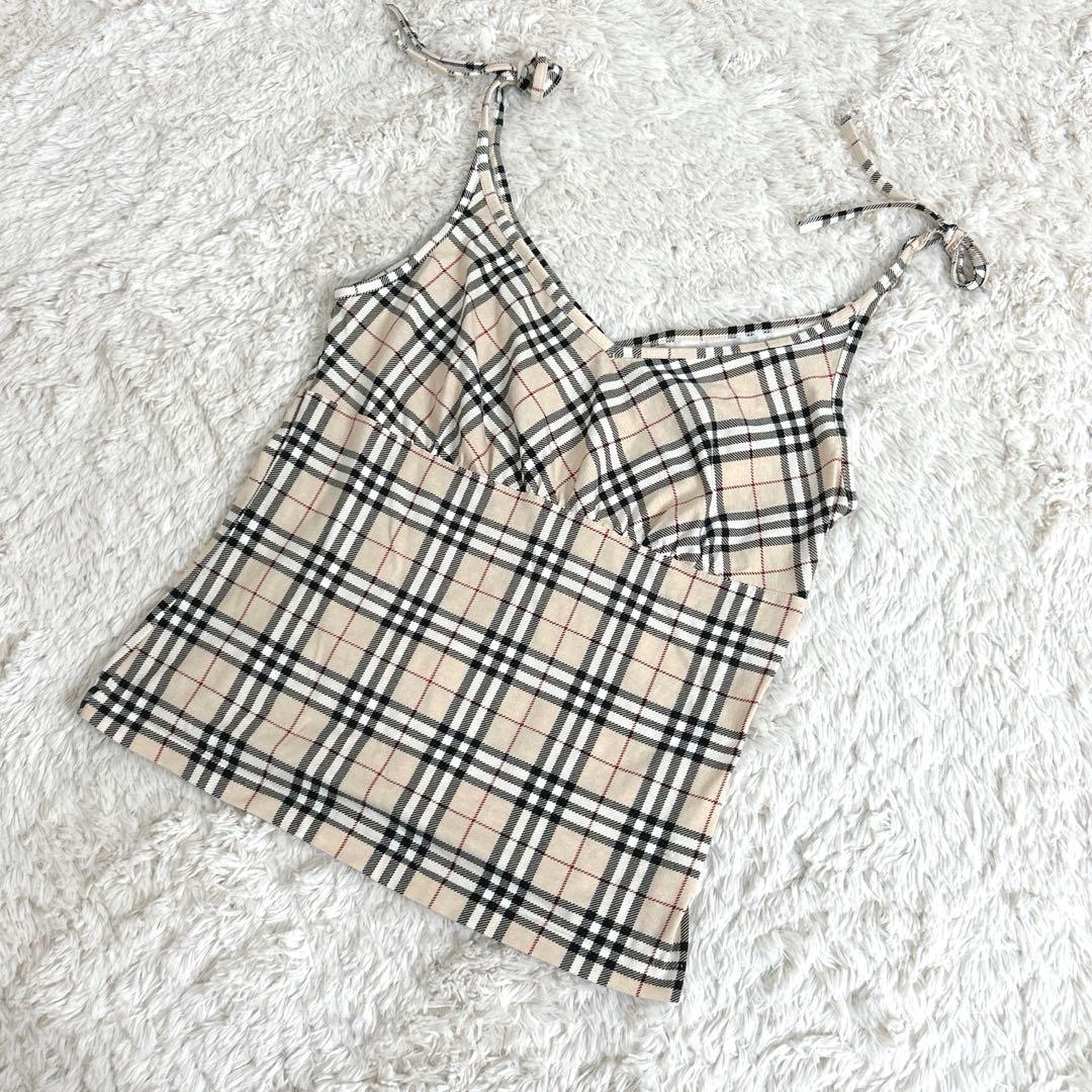 BURBERRY BLUE LABEL チェック柄 ノースリーブ キャミソール