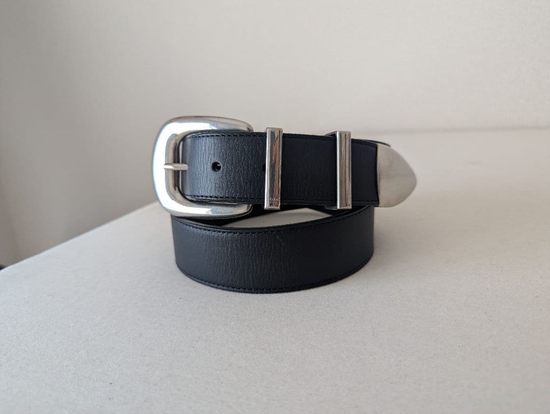 美品 CELINE ラージ 35MM ウエスタンベルト 80 エディスリマン