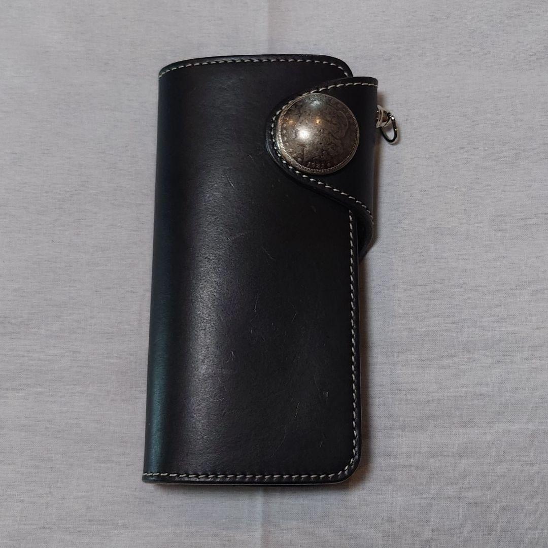 ★★美麗品★★デグナー バイカーズロングウォレット ブラック