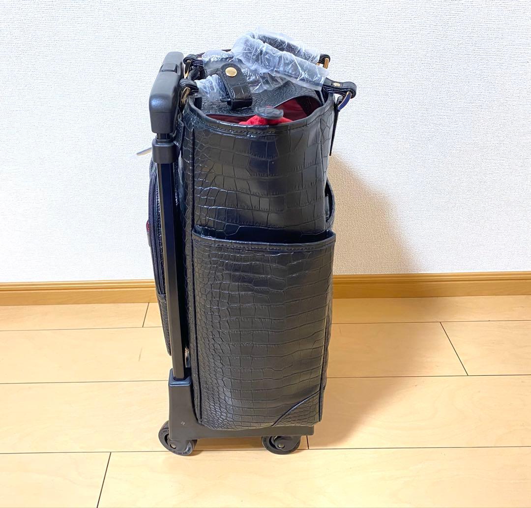 新品 SWANY スワニー クロコ型押し キャリーバッグ ケース 黒 2way