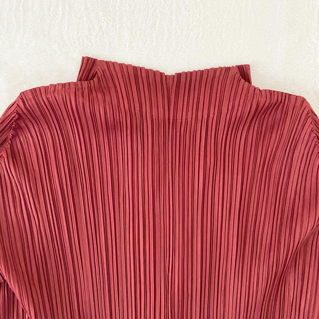 美品　プリーツプリーズ　羽織り　1ボタン　トップス　カーディガン　ブラウス　4