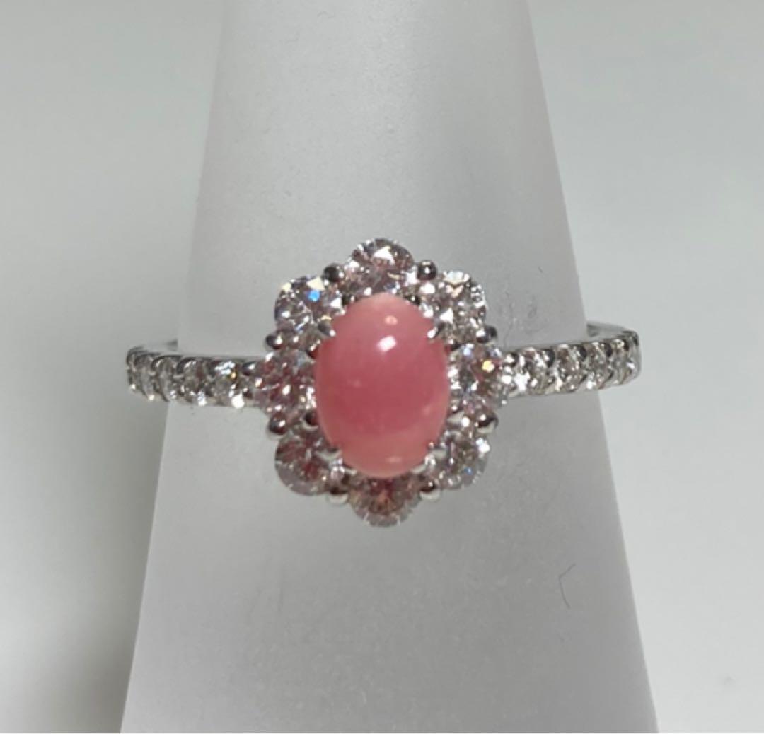 コンクパール　ダイヤモンド　リング