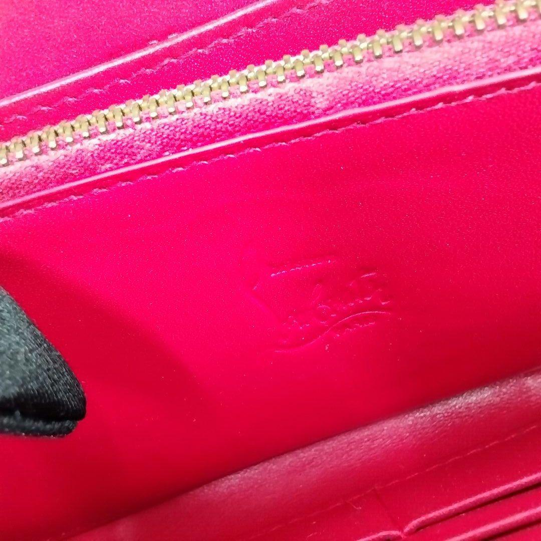 Christian Louboutin ルブタン 長財布 スタッズ 黒×赤メンズ