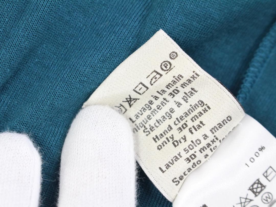 ▲エルメス HERMES コットン パイルブルゾン ジップアップ ターコイズ