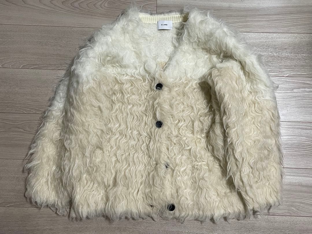 は*ん様 クラネCLANE BI COLOR SHAGGY KNIT CARDI