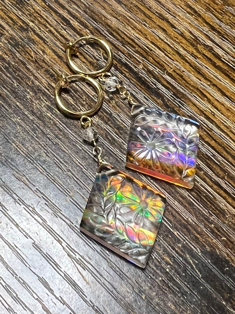 ポメころび❣️ カービング　フープイヤリング