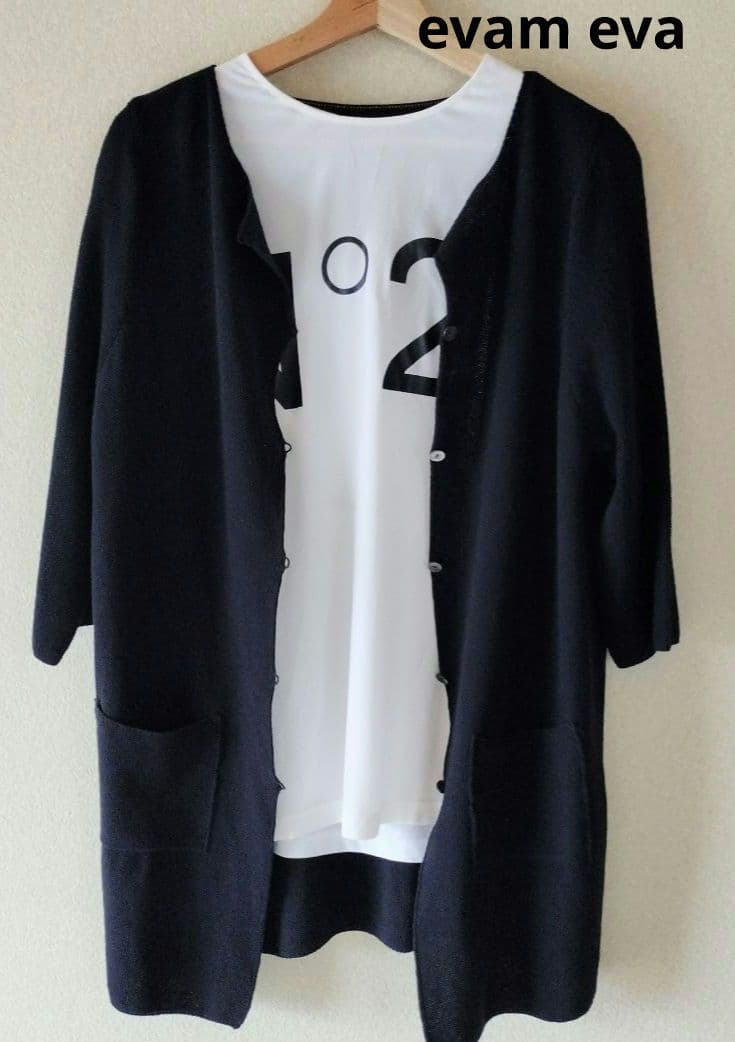 evam eva エヴァムエヴァ　上質コットンカーディガン　美品