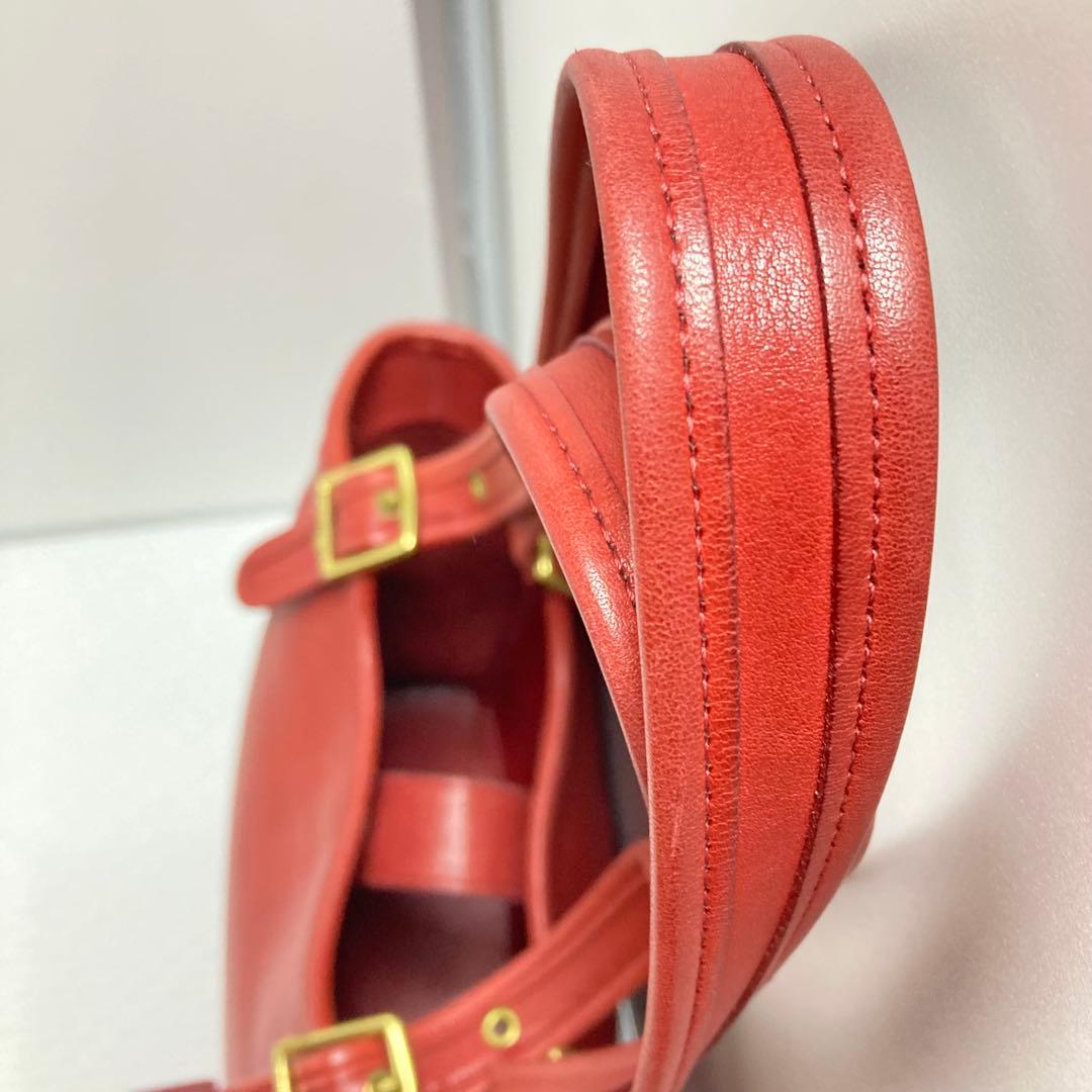 希少色　COACH オールドコーチ　USA トートバッグ　肩掛け　XL 赤