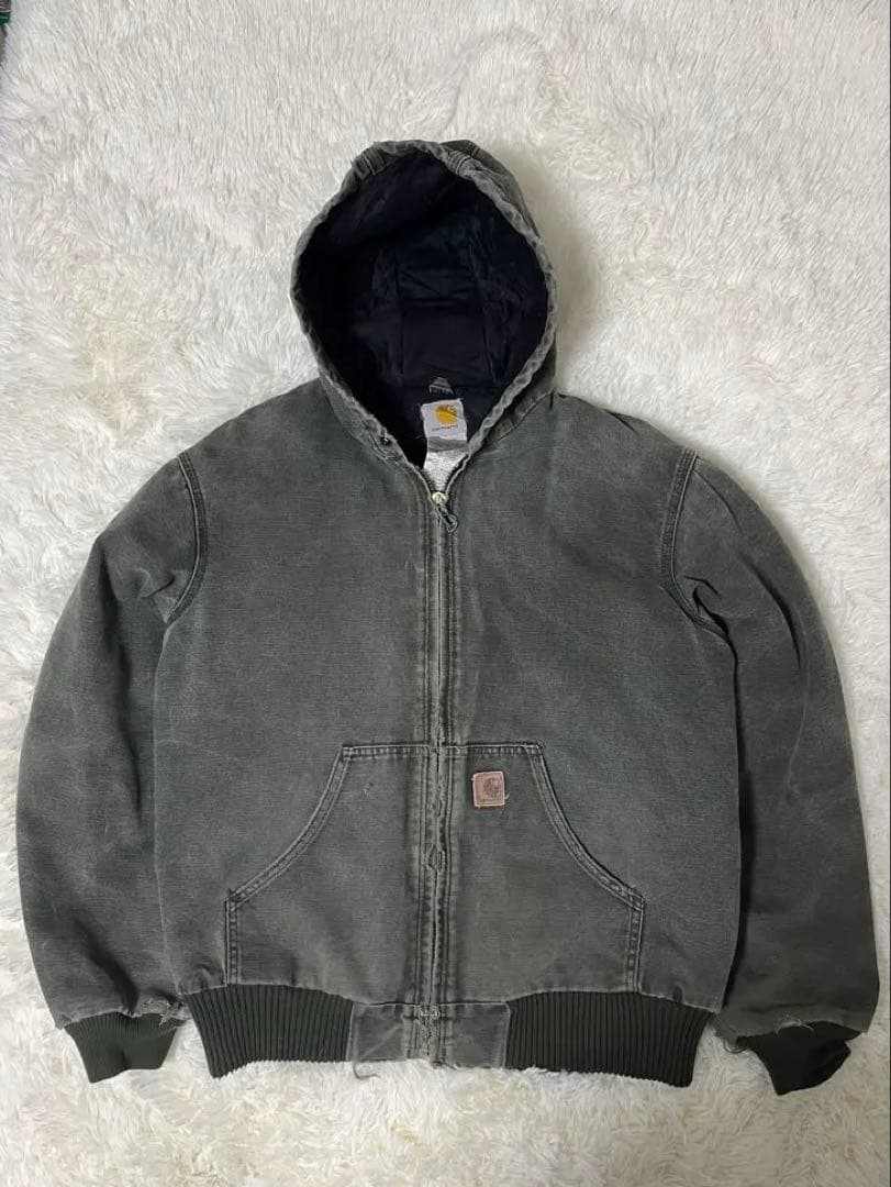 ゴールデンサイズ！　鬼フェード　カーハート　アクティブジャケット モスグリーン