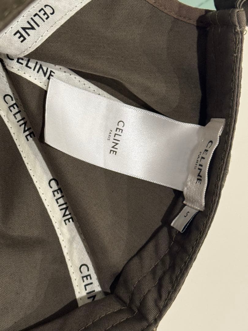 CELINE カーキ　ベースボールキャップ