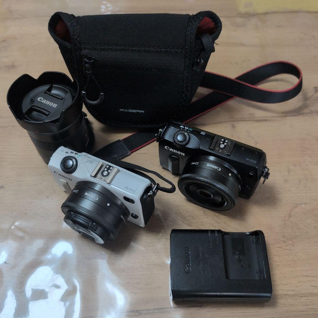 CANON EOS M2ホワイト＆ Mブラック 2台とレンズ他！