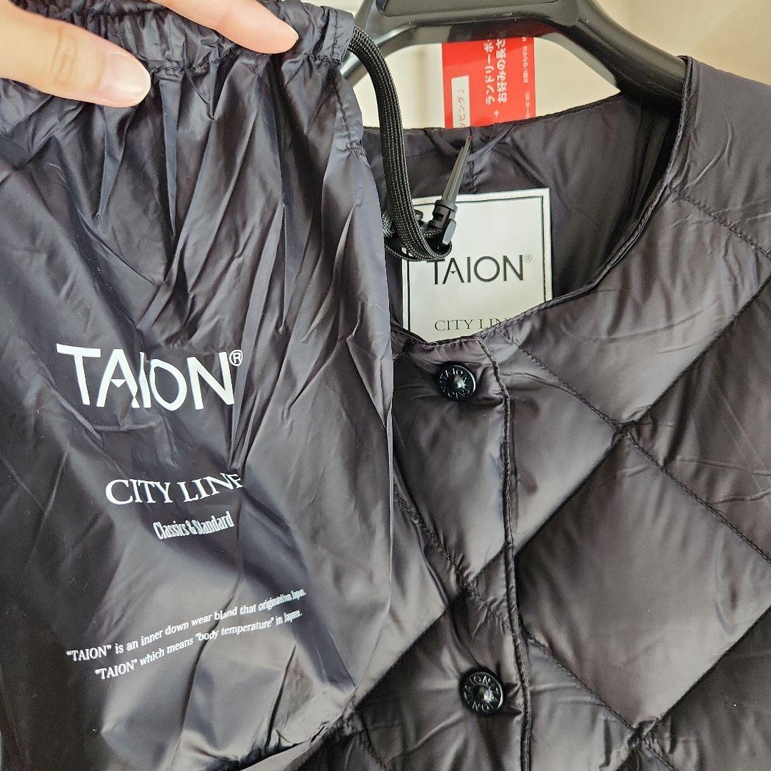【新品未使用】タイオン　TAION 　シティライン　 ブラック ダウンコート