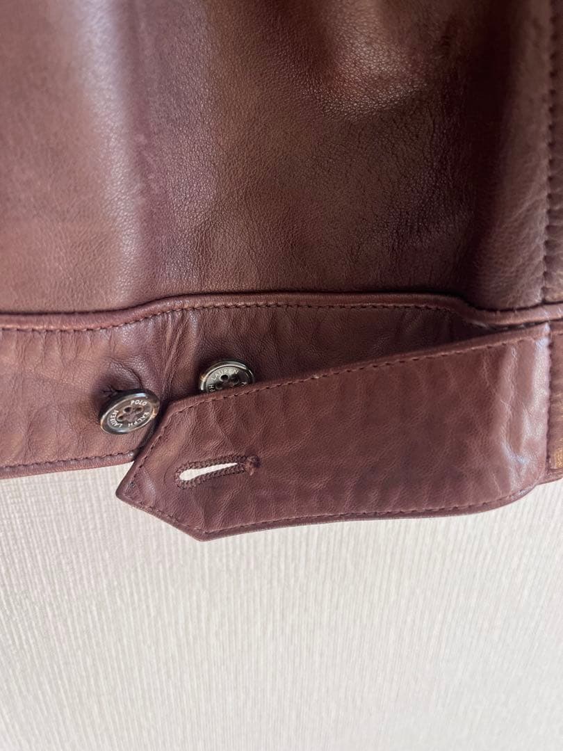 90s ポロバイラルフローレン 本革 スウィングトップ ブラウン ポニー刺繍