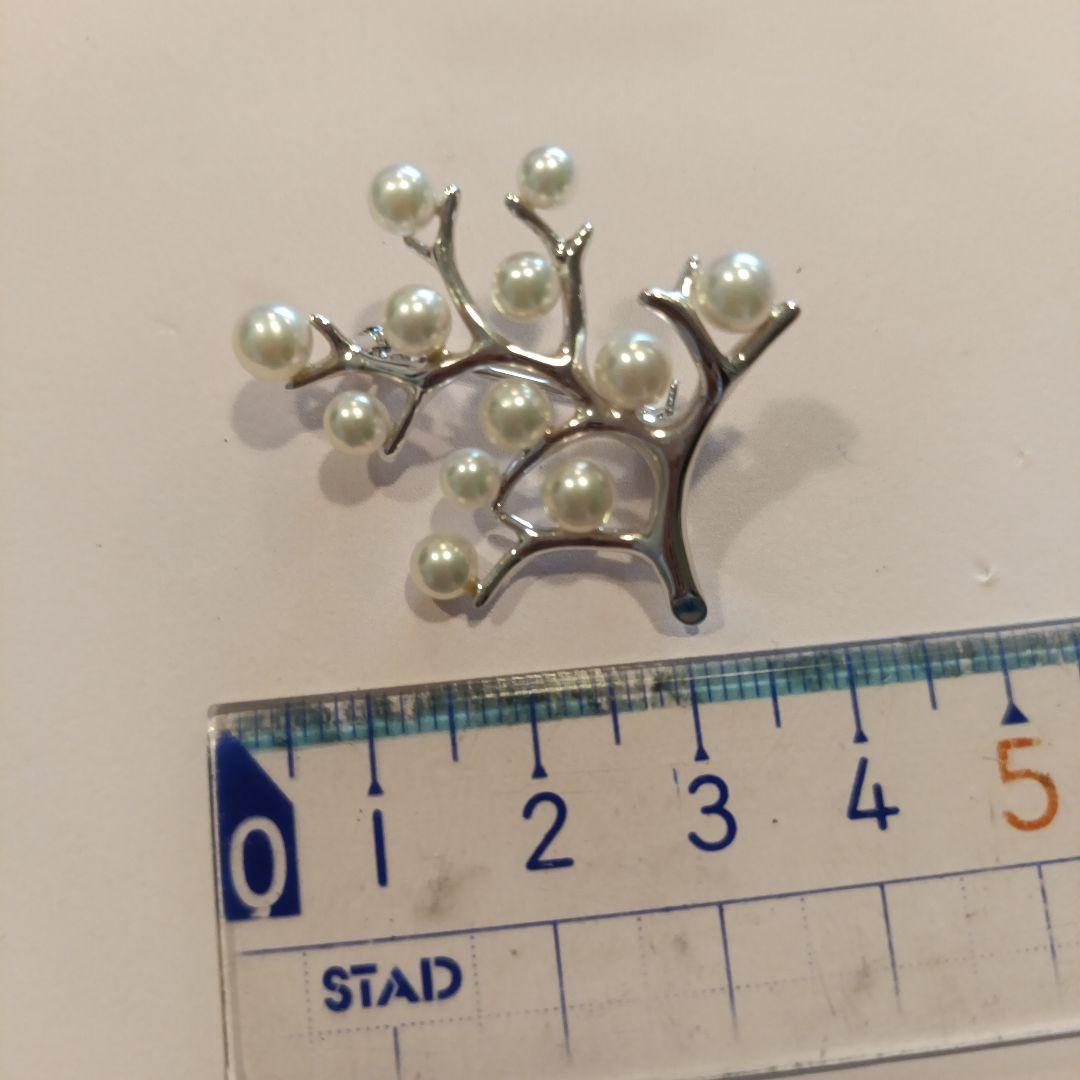 ミキモト 幸福の木 シルバー ブローチ 箱付き