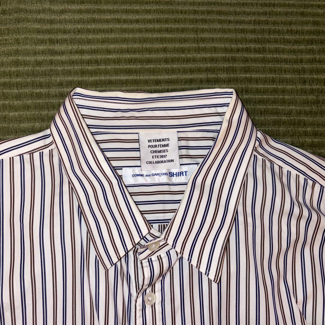 COMMEdesGARCONS VETEMENTS シャツ ストライプ