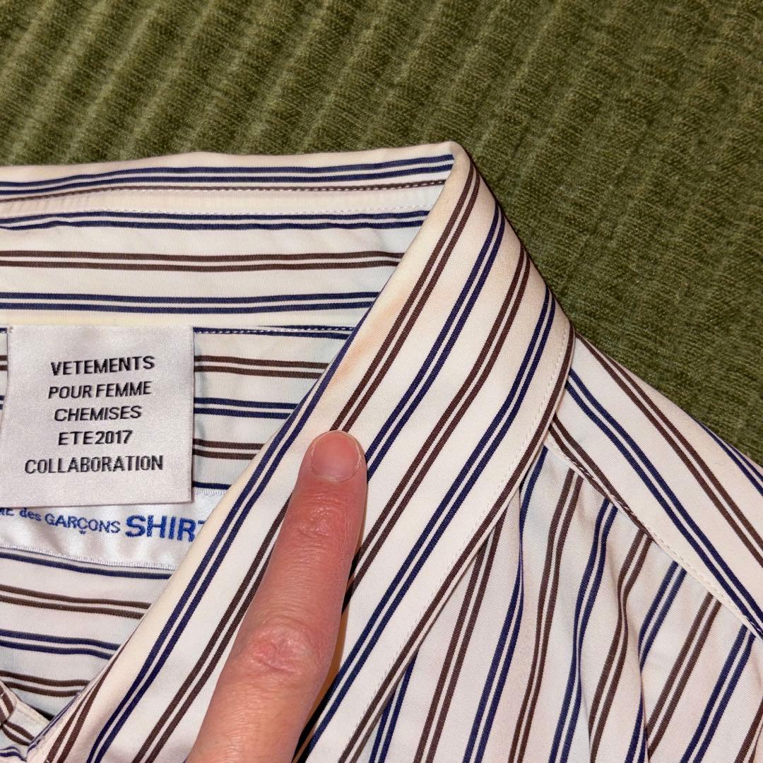 COMMEdesGARCONS VETEMENTS シャツ ストライプ