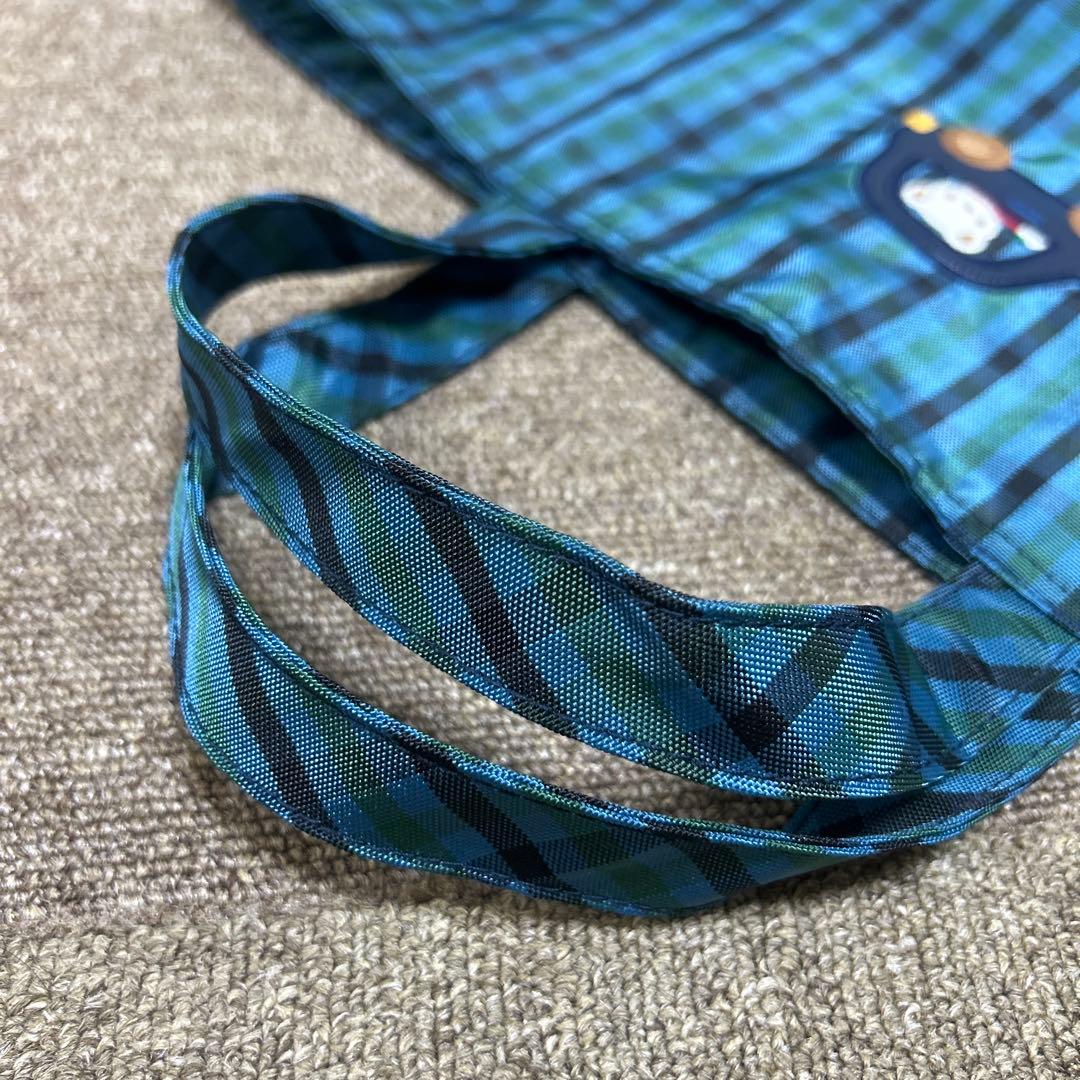 ファミリア　レッスンバッグ　青系ファミリアチェック　ファミちゃん　トートバッグ