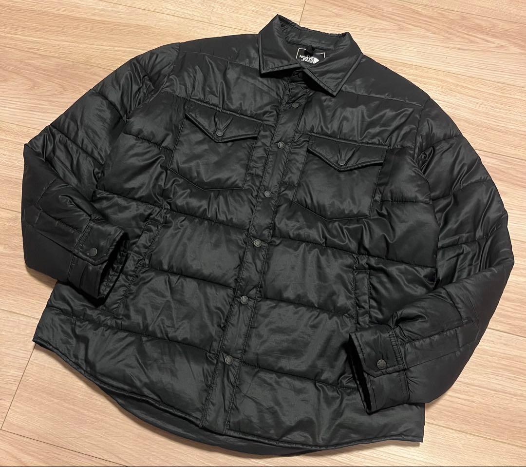 美品 ノースフェイス ダウンシャツ キャンプ シエラ スタッフド シャツ ダウン