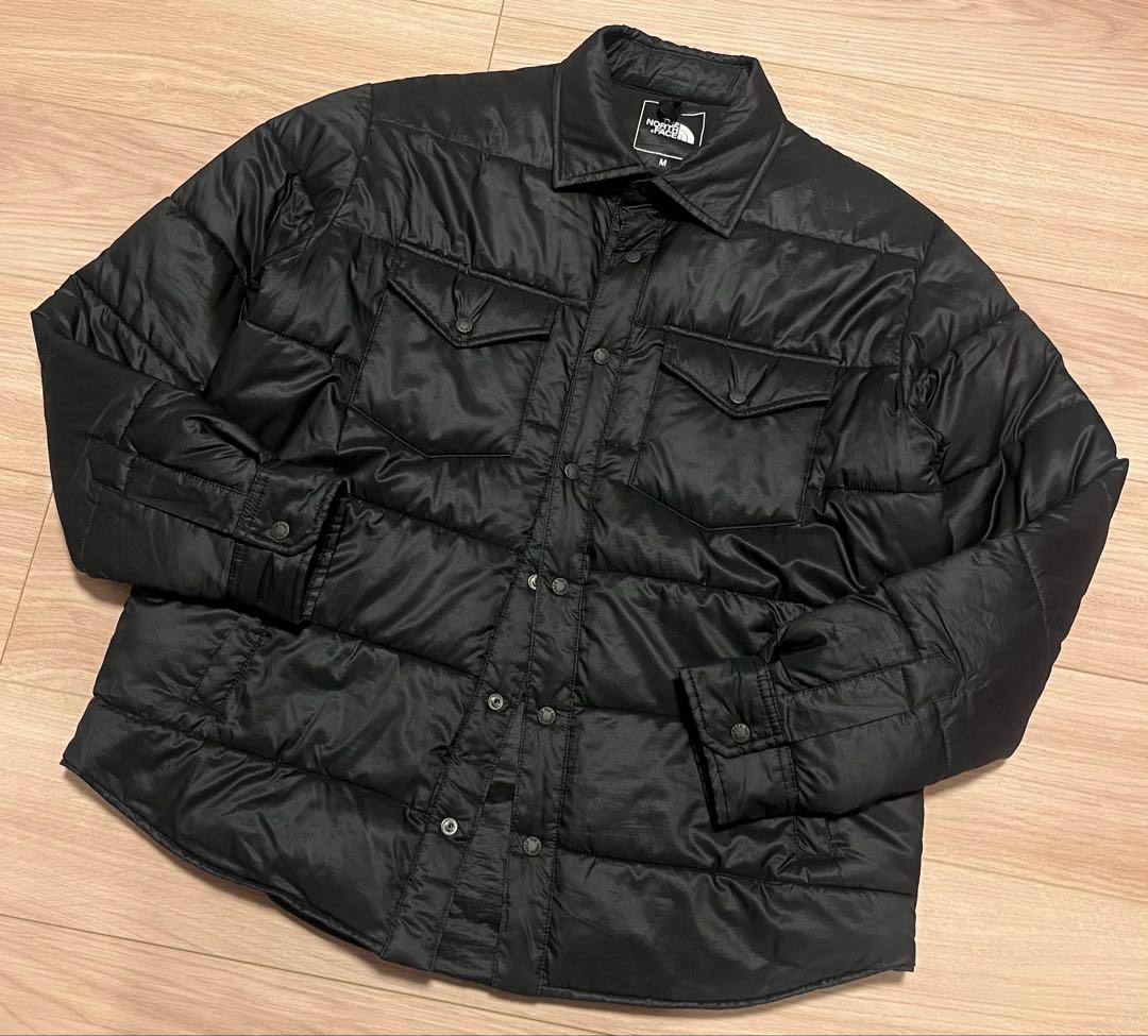 美品 ノースフェイス ダウンシャツ キャンプ シエラ スタッフド シャツ ダウン