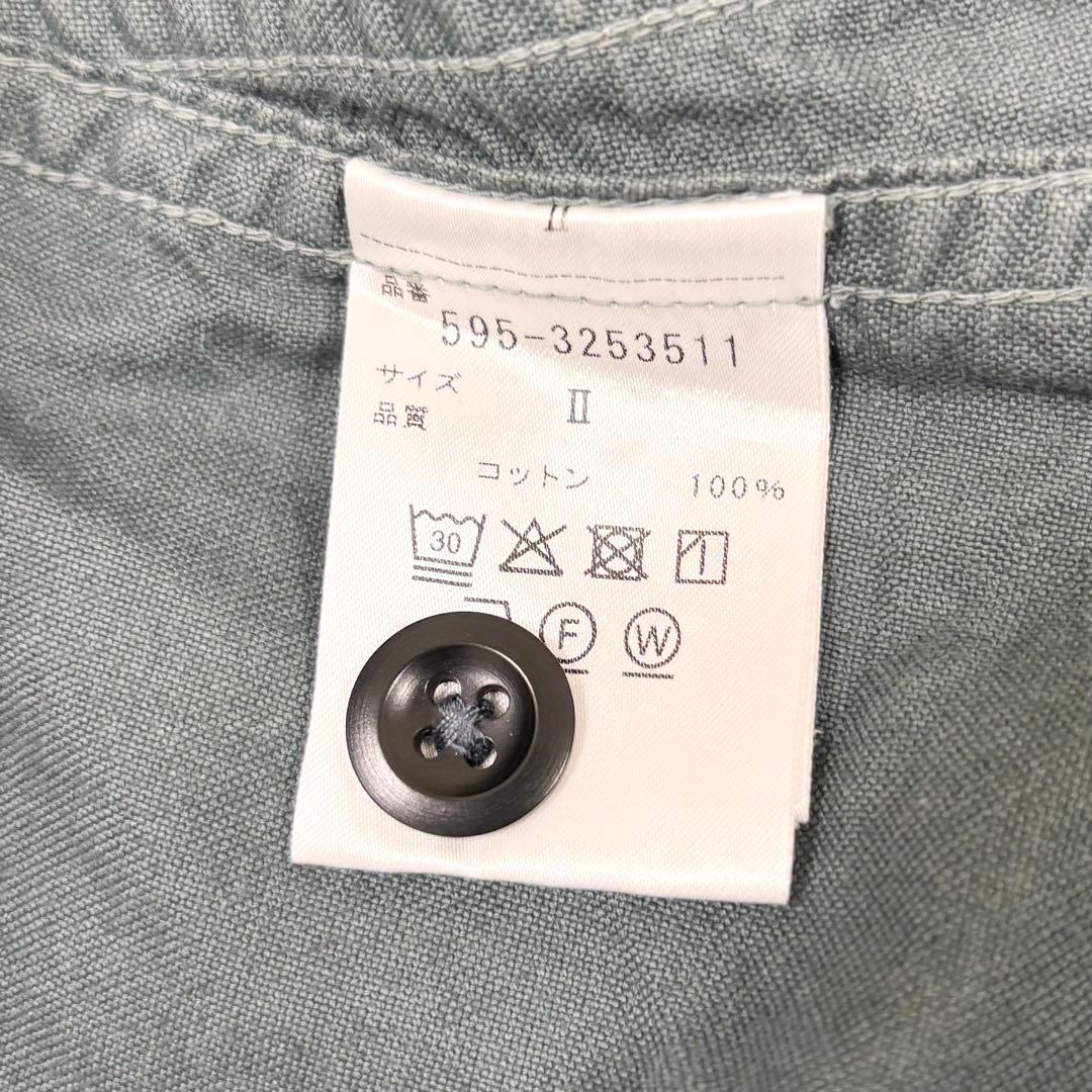 マーガレットハウエル MHL. バンドカラーシャツ ミッドグレー Ⅱ