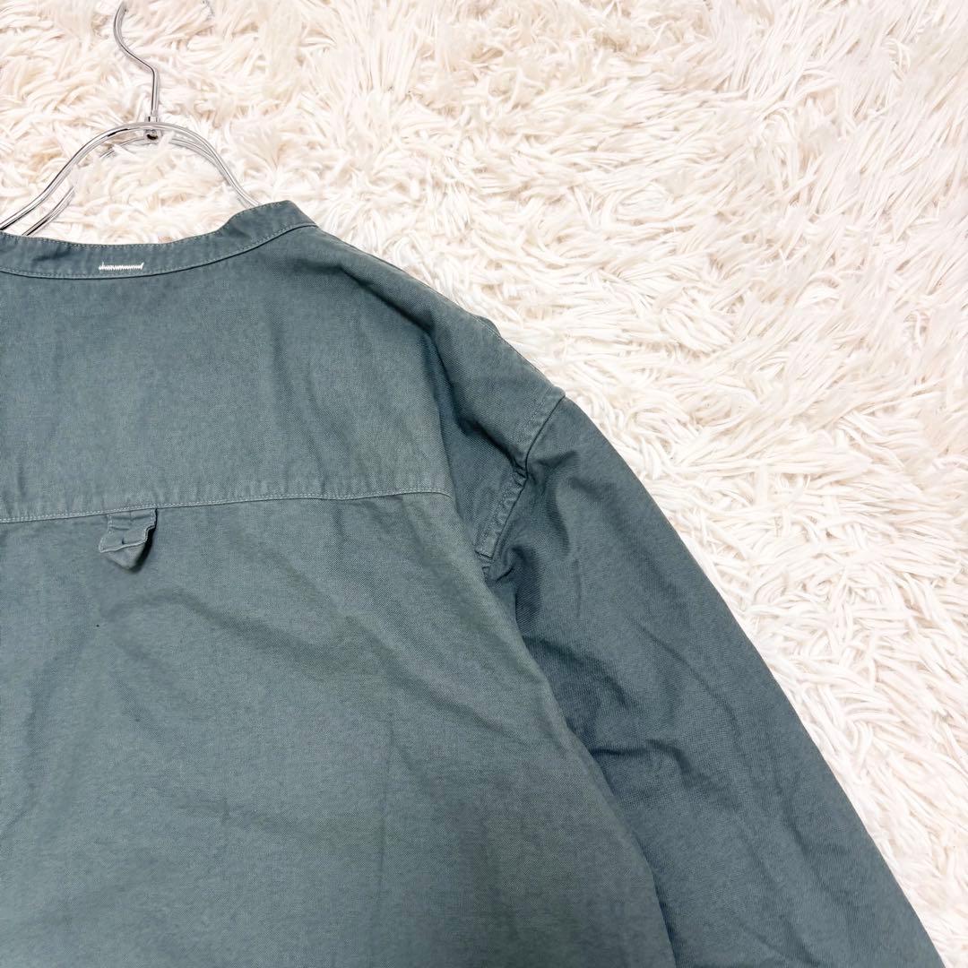 マーガレットハウエル MHL. バンドカラーシャツ ミッドグレー Ⅱ