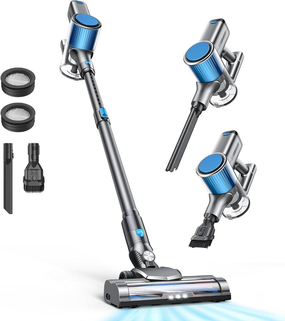 掃除機 コードレス 【50000pa超強力吸引・50分連続稼働・自立式】