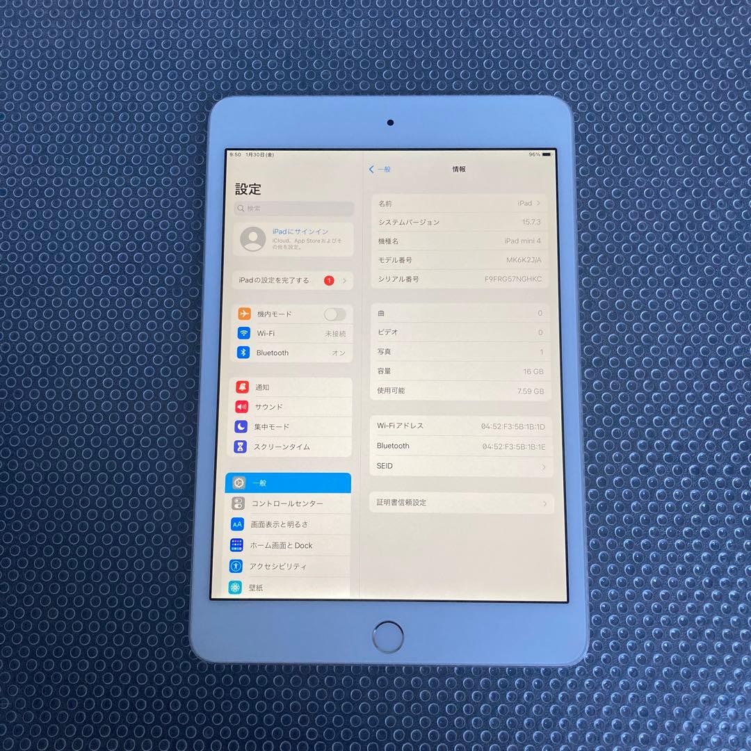 3995 電池最良好☆比較的美品☆iPad mini4 16GB WIFIモデル