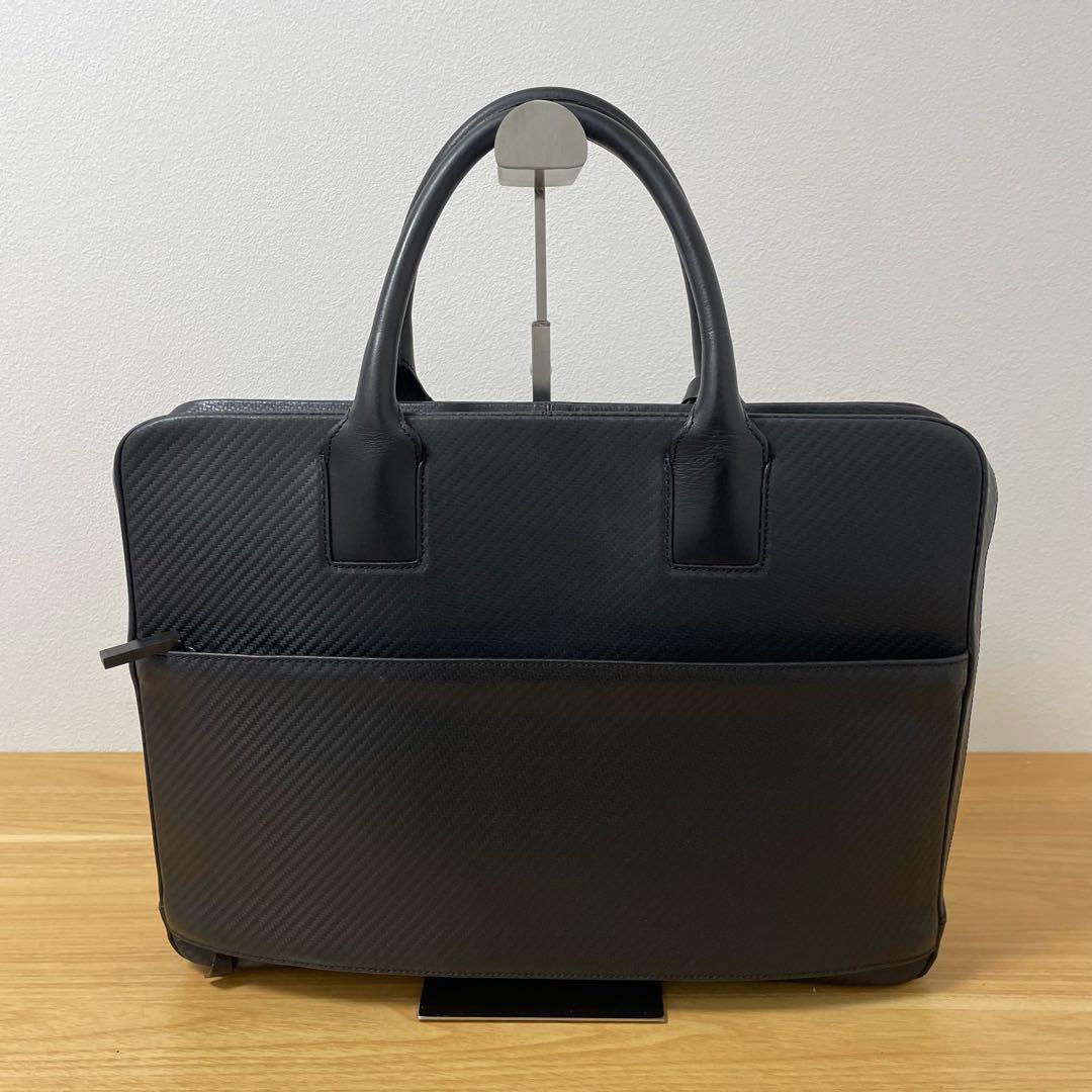 ダンヒル　ビジネスバッグ　ブリーフケース　レザー　ブラック