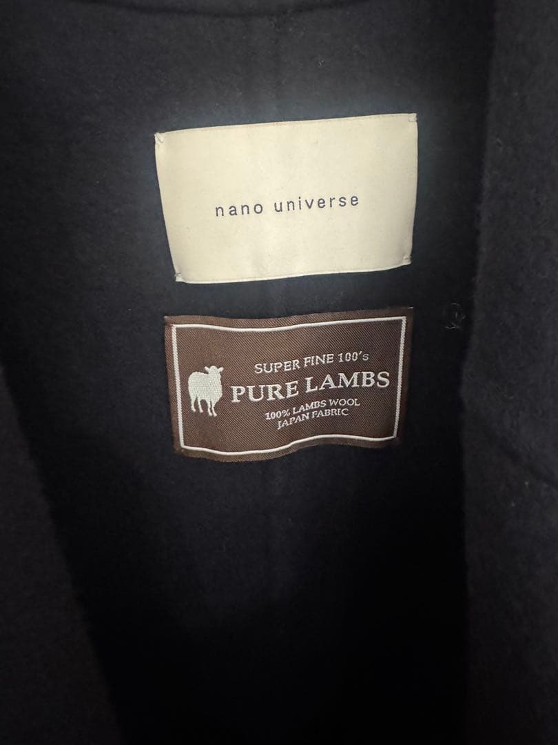 nano universe PURE LAMBS リバーロングコート 定価4万