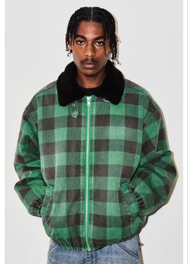 Sup！ Faux Shearling Lined Bomber Jacket