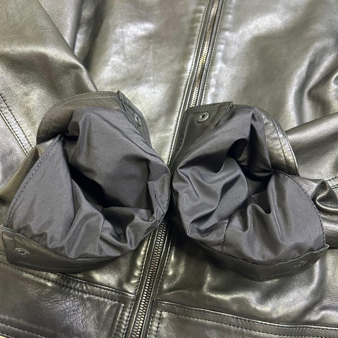 【ITALY製】EMMETI レザージャケット JURI 黒 44