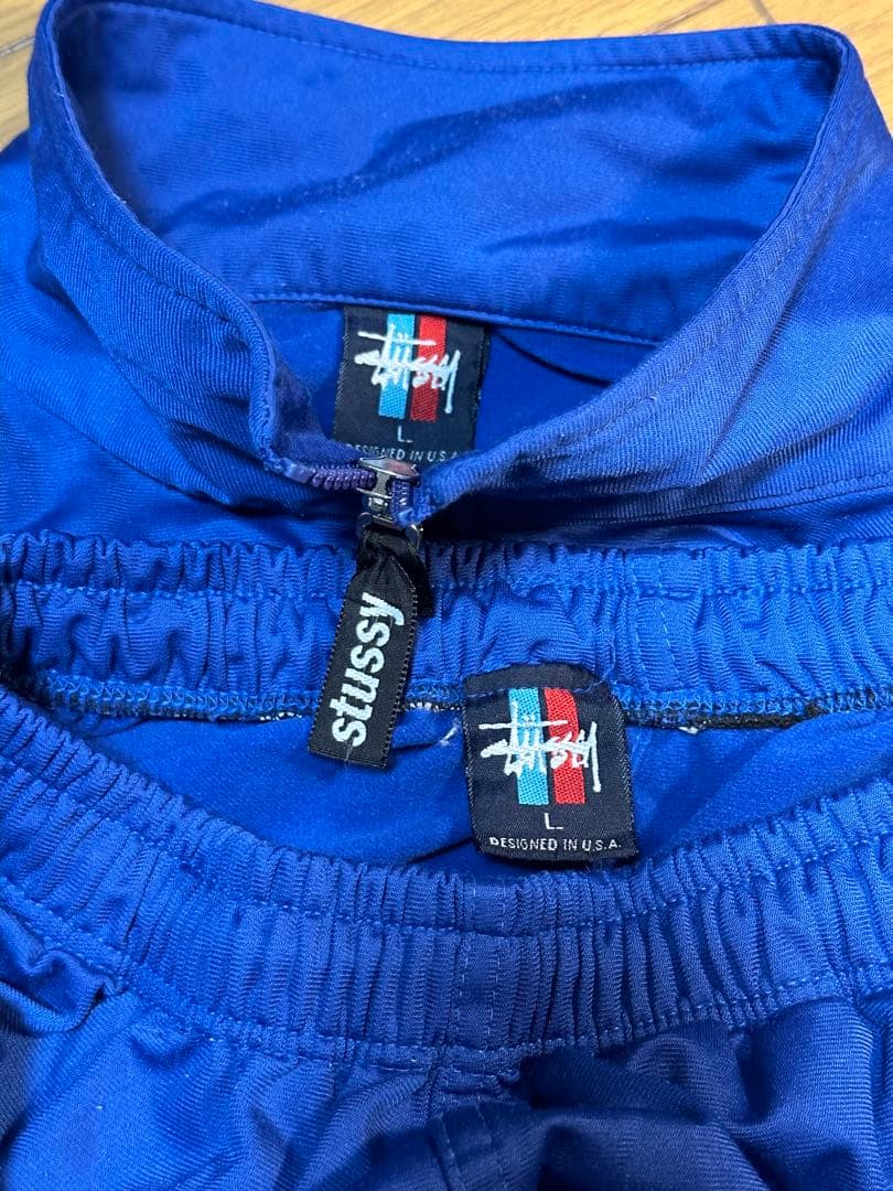 希少 90s Stussy 赤青タグ トラックスーツ セットアップ ジャージ