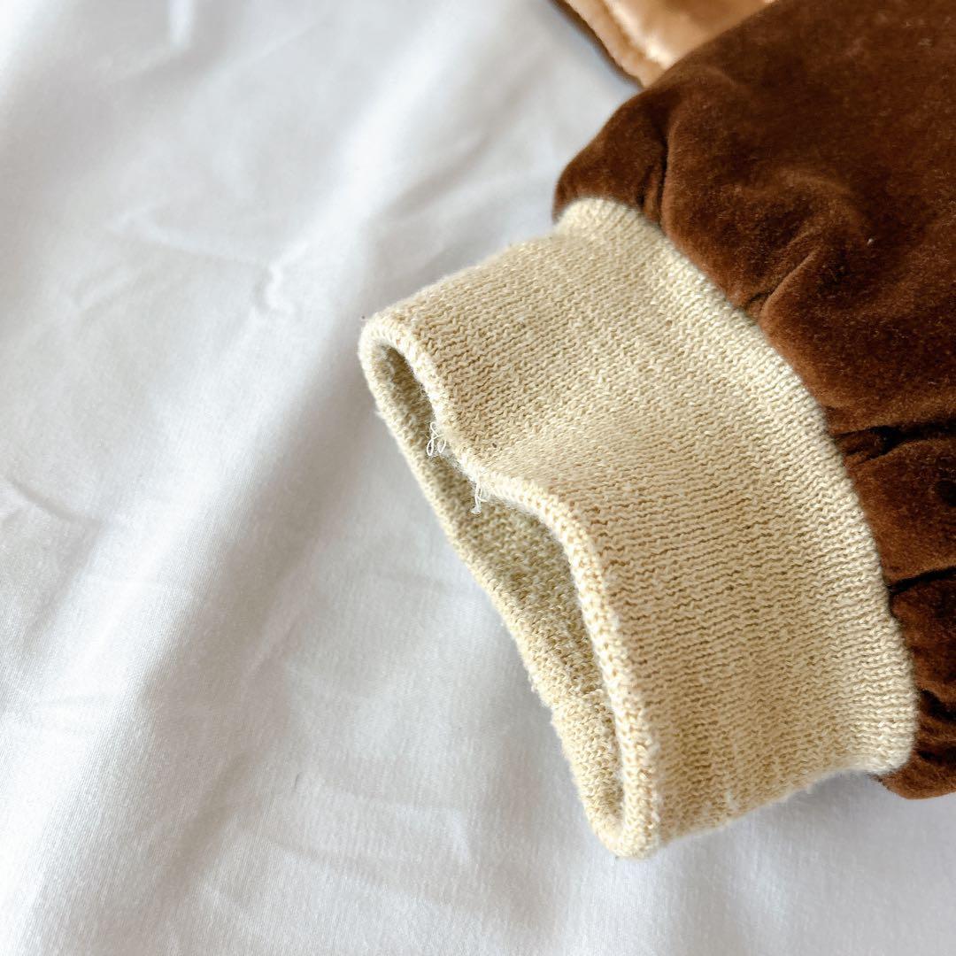 【値下げ】ブラウン別珍スカジャンリバーシブル　M　サイカイ製ビンテージ