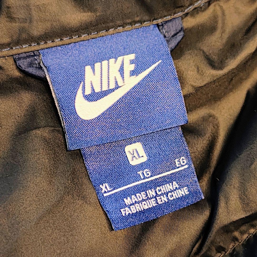 美品 NIKE ナイキ ロングダウンフィルコート ベンチコート XL ネイビー
