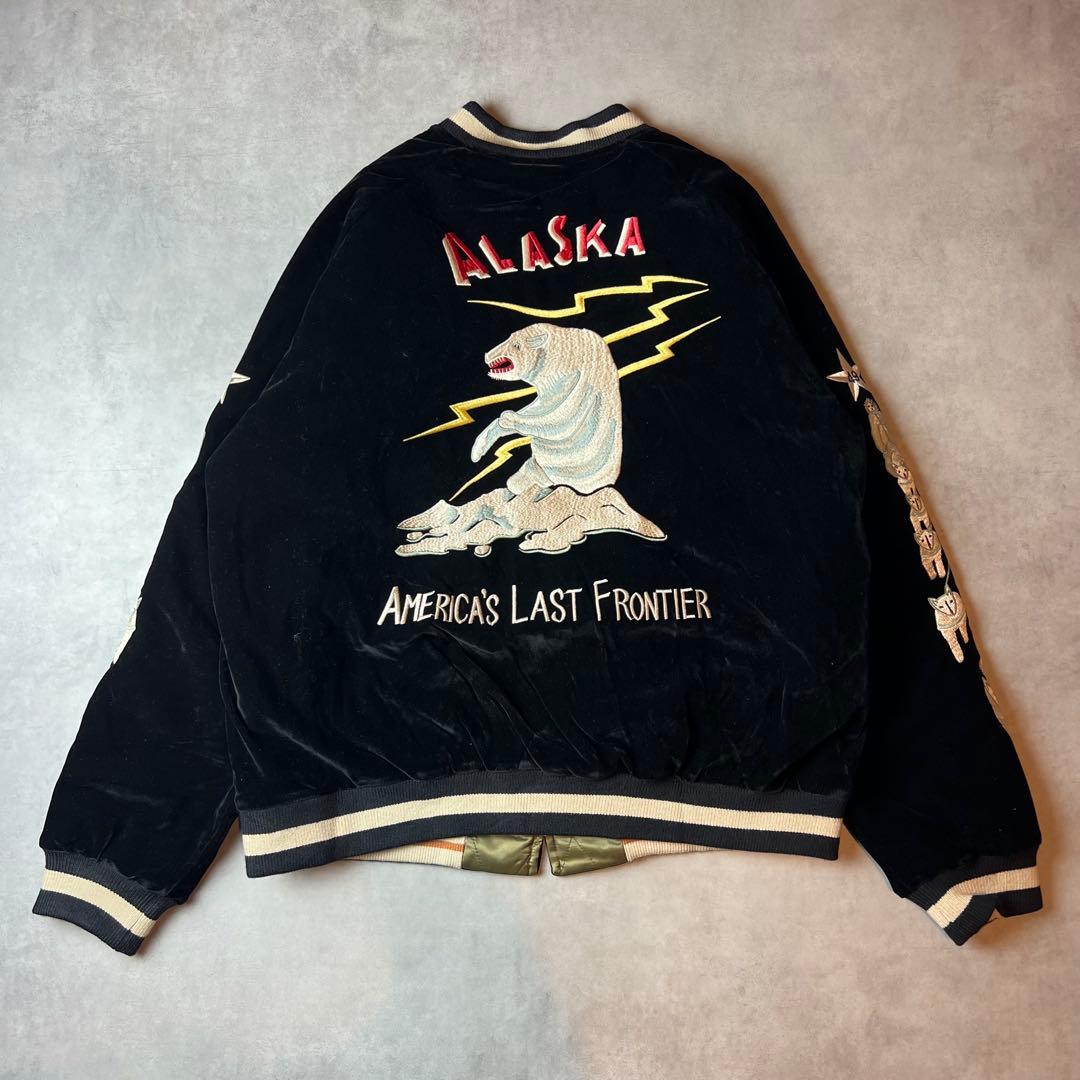 ✅新品　スカジャン　スーベニアジャケット　別珍　ベロア　リバーシブル　両面　M